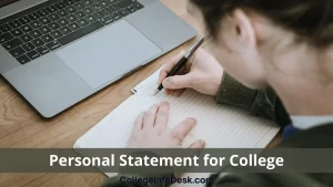 personal statement for college admission